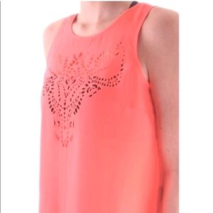Maison Medium Scotch & Soda Tank Top Neon Pink Sleeveless Shirt Oversized Flowy